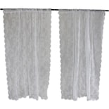 Paneles De Cortina Dii Sheer Lace Para Dormitorio Y Sala De Estar, Color Blanco - Venta Internacional.