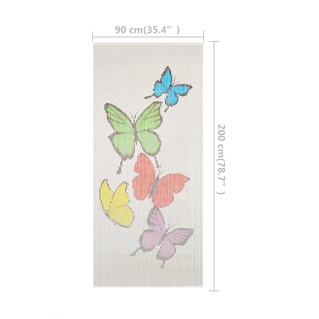 Foto 8 pulgar | Cortina De Bambú Con Forma De Mariposa, Antimosquitos, 90 X 200 Cm - Venta Internacional.