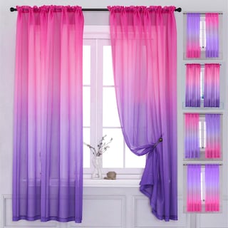Foto 1 | Cortinas de 2 Paneles Yancorp 160 x 160 cm Multicolor - Venta Internacional