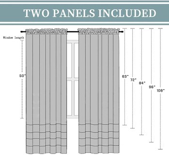 Foto 7 | Cortinas de 2 Paneles Yancorp 160 x 160 cm Multicolor - Venta Internacional