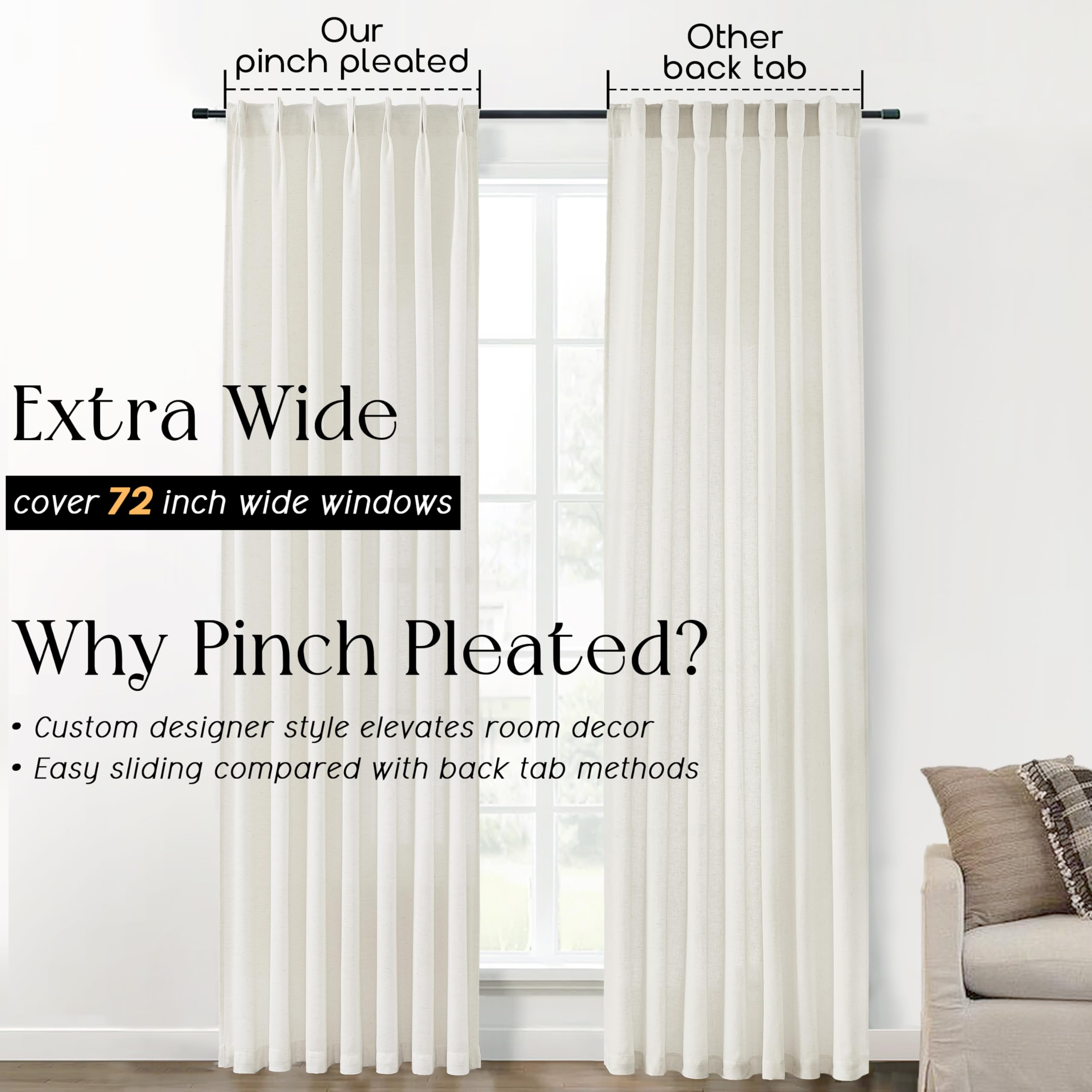 Foto 3 | Cortinas Shineland Para Puertas Corredizas, 254 Cm, Filtro De Luz - Venta Internacional.