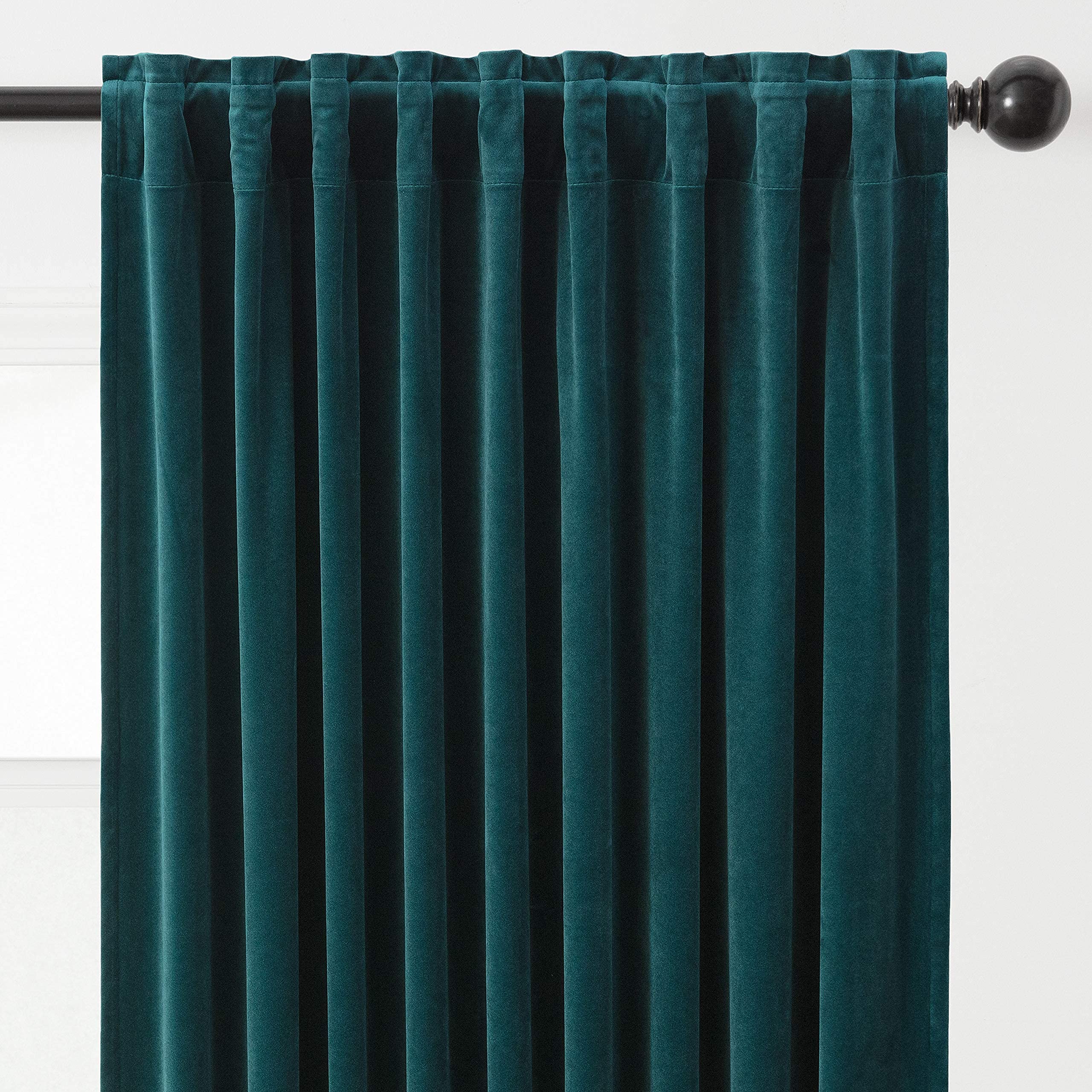 Foto 5 pulgar | Cortinas Chanasya Premium Blackout Velvet 132 X 213 Cm, Color Verde Azulado, X2 - Venta Internacional.