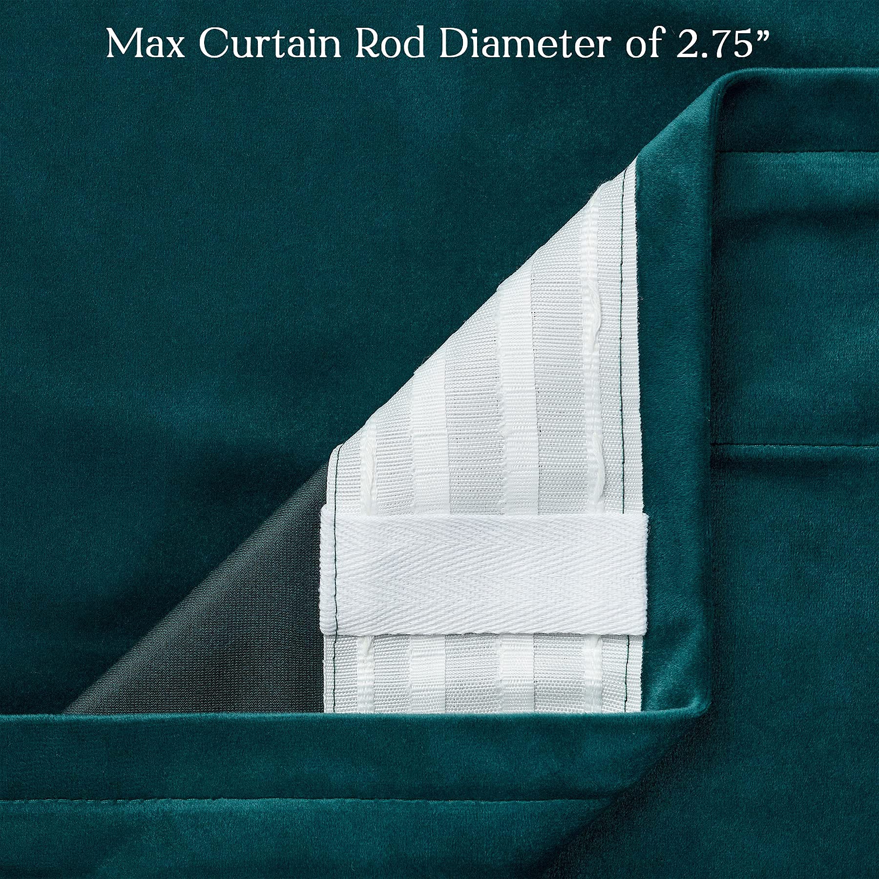 Foto 7 pulgar | Cortinas Chanasya Premium Blackout Velvet 132 X 213 Cm, Color Verde Azulado, X2 - Venta Internacional.