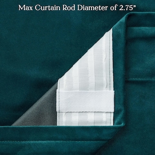 Foto 6 | Cortinas Chanasya Premium Blackout Velvet 132 X 213 Cm, Color Verde Azulado, X2 - Venta Internacional.
