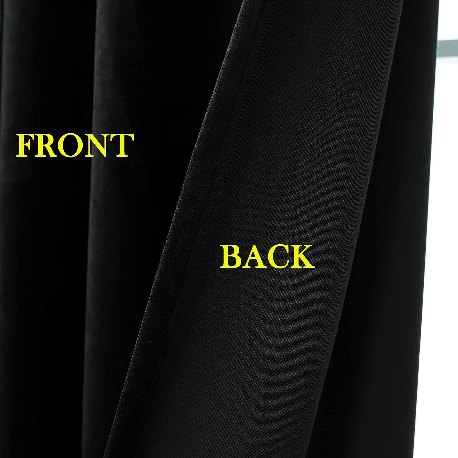 Foto 6 | Cortinas De Terciopelo Opaco De 213 Cm De Largo, 52 Cm De Ancho X 213 Cm De Largo, 2 Paneles - Venta Internacional.