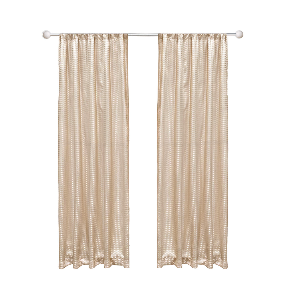 Foto 2 pulgar | Cortinas Jacquard Dos Paneles De 1.50 Cm X 2.10 Cm Beige