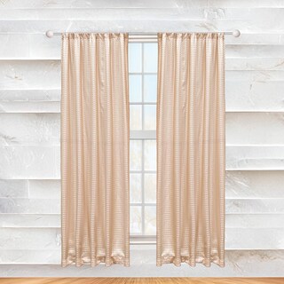 Foto 2 | Cortinas Jacquard Dos Paneles De 1.50 Cm X 2.10 Cm Beige