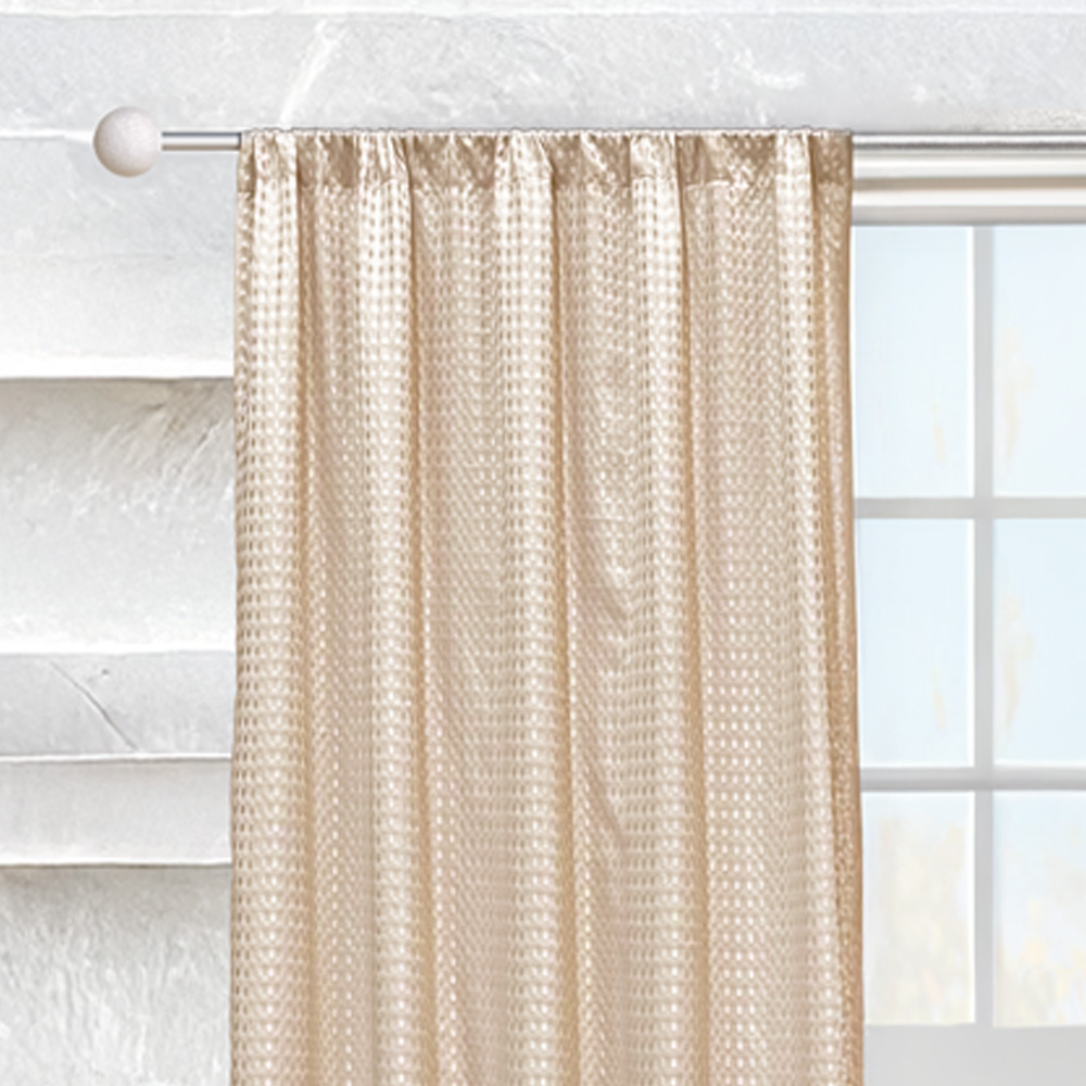 Foto 4 pulgar | Cortinas Jacquard Dos Paneles De 1.50 Cm X 2.10 Cm Beige