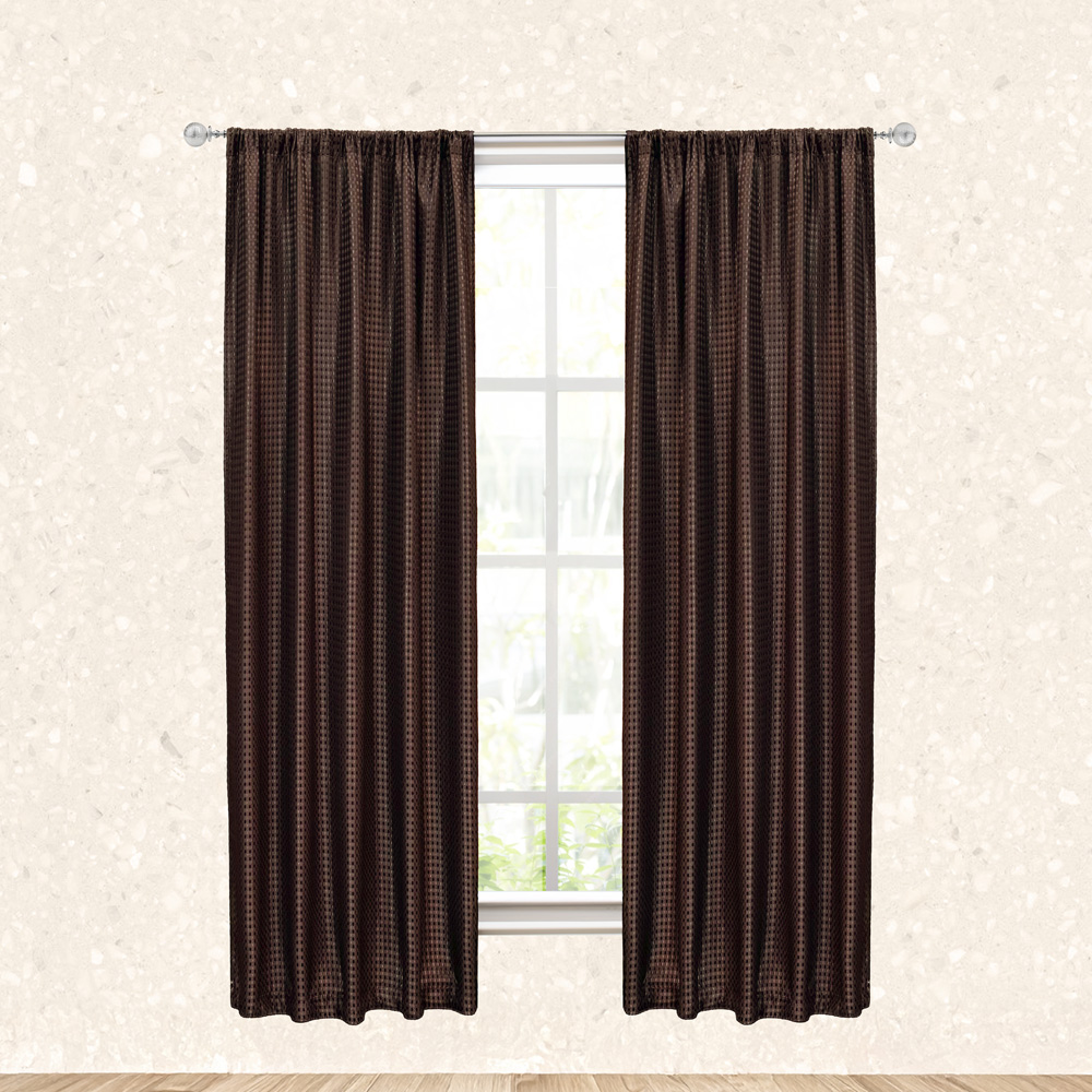 Foto 3 pulgar | Cortinas Jacquard Dos Paneles De 1.50 Cm X 2.10 Cm Chocolate