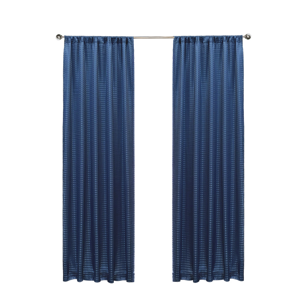 Foto 2 pulgar | Cortinas Jacquard Dos Paneles De 1.50 Cm X 2.10 Cm Azul Marino