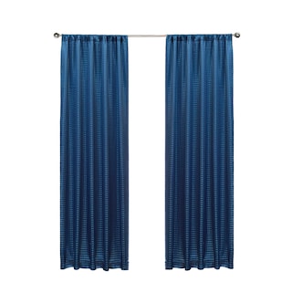 Foto 1 | Cortinas Jacquard Dos Paneles De 1.50 Cm X 2.10 Cm Azul Marino