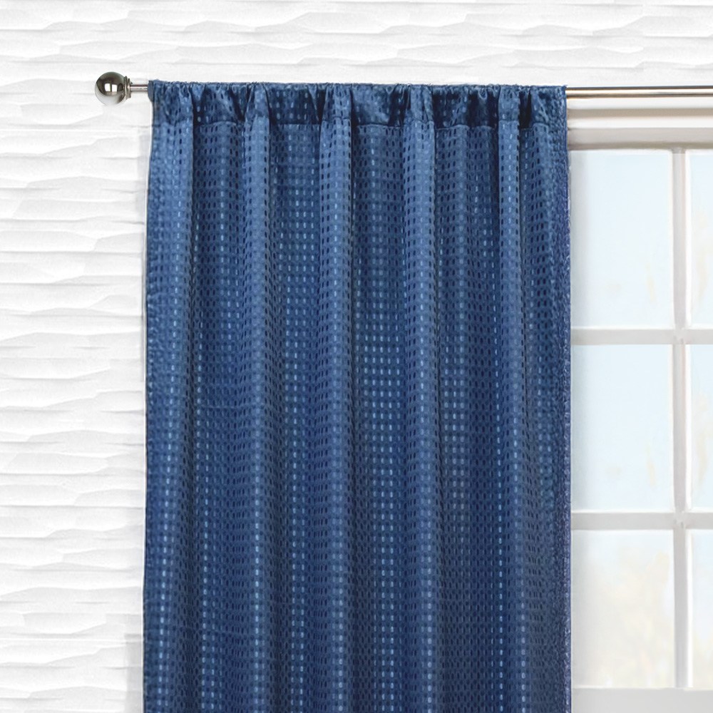Foto 4 pulgar | Cortinas Jacquard Dos Paneles De 1.50 Cm X 2.10 Cm Azul Marino