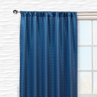 Foto 3 | Cortinas Jacquard Dos Paneles De 1.50 Cm X 2.10 Cm Azul Marino