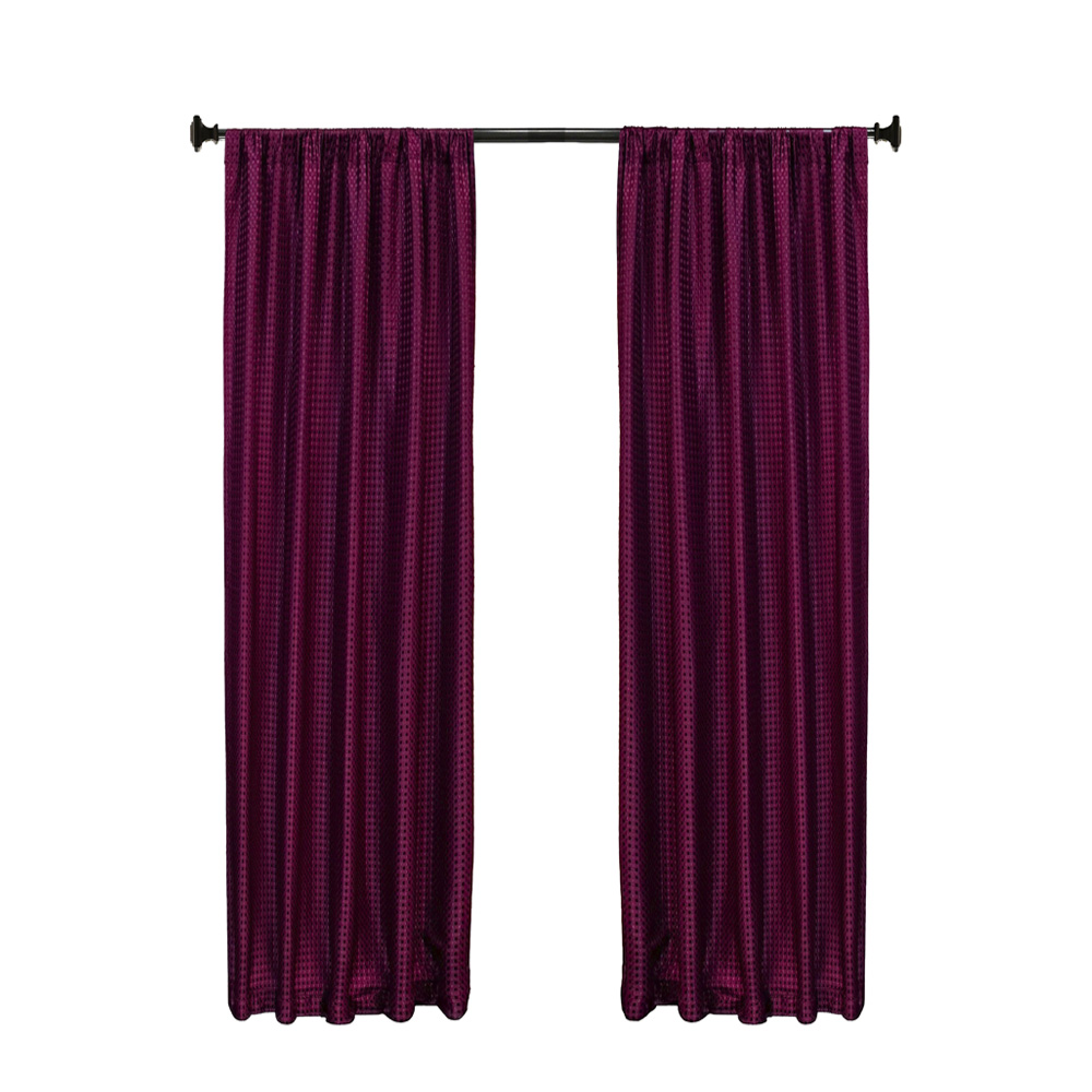 Foto 1 | Cortinas Jacquard Dos Paneles De 1.50 Cm X 2.10 Cm Vino