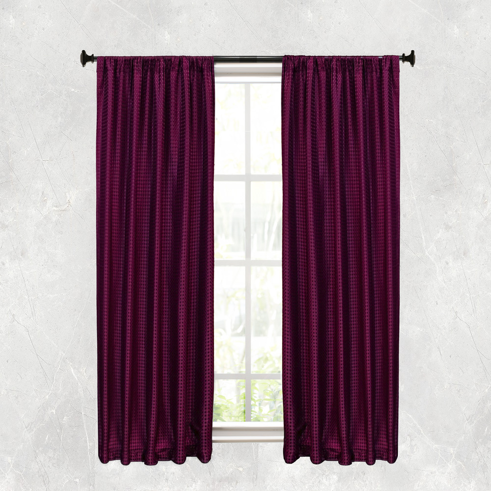 Foto 3 pulgar | Cortinas Jacquard Dos Paneles De 1.50 Cm X 2.10 Cm Vino