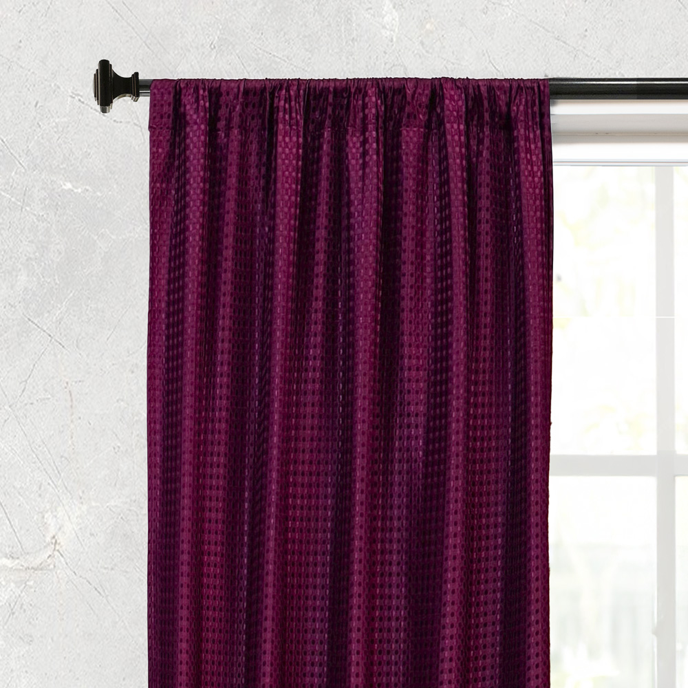 Foto 4 pulgar | Cortinas Jacquard Dos Paneles De 1.50 Cm X 2.10 Cm Vino