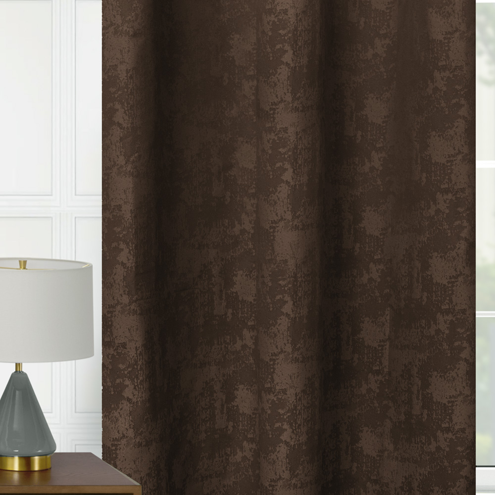 Foto 4 | Cortinas Jacquard Elefantito Hogar Niza Chocolate Color Chocolate Dos Paneles De 1.50 Cm X 2.10 Cm