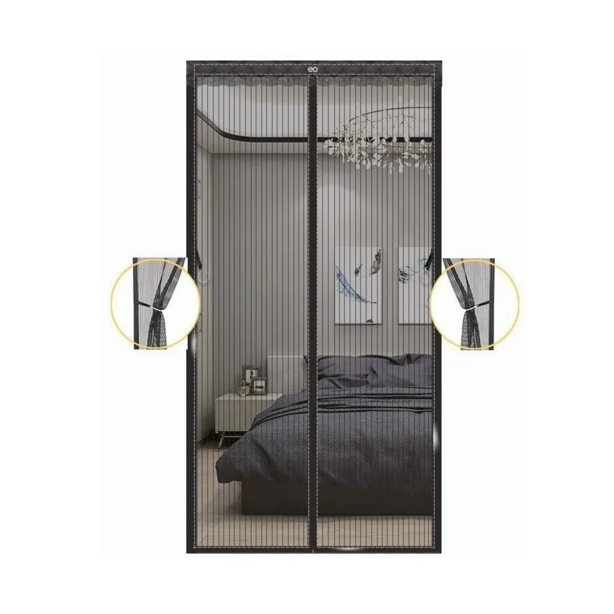 Foto 4 pulgar | Mosquitero Con Magnetismo Para Puertas 210x110cm Eo Safe Imports Esi-20951 Negro