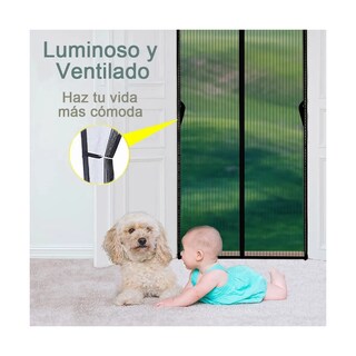 Foto 4 | Mosquitero Con Magnetismo Para Puertas 230x110cm Eo Safe Imports Esi-20949 Negro