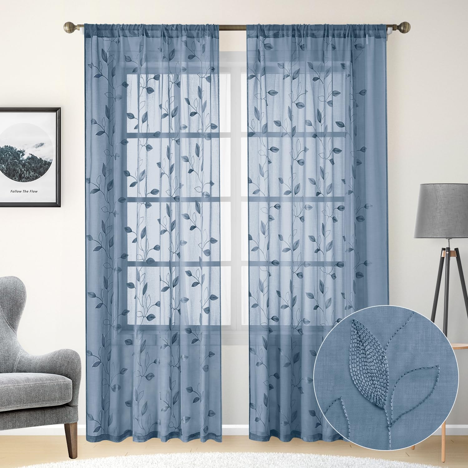 Foto 2 pulgar | Cortinas Homeideas 2 Paneles 244 cm-Venta Internacional