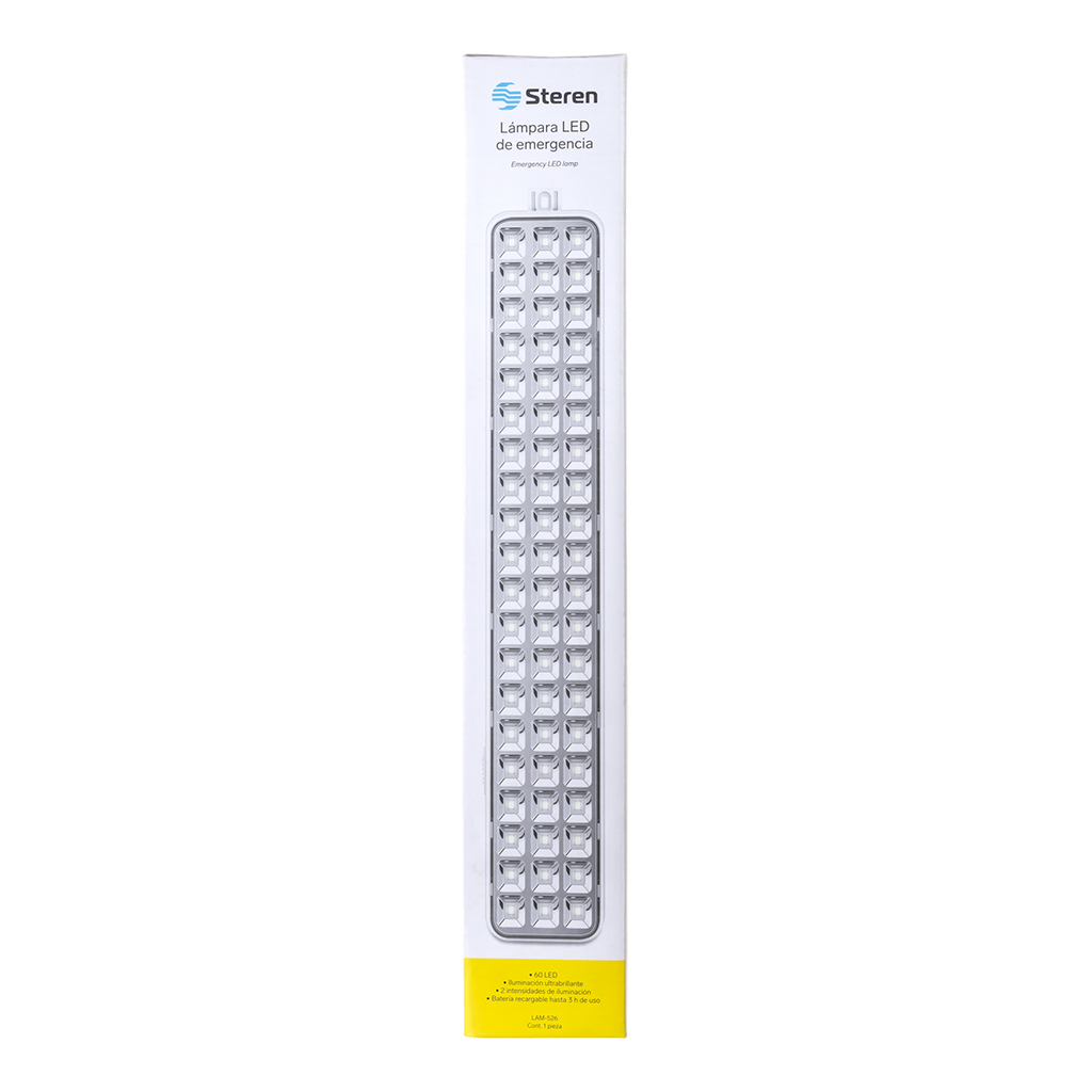 Foto 4 pulgar | Lámpara de Emergencia Recargable 60 Led´s Steren LAM-526 color Plateado