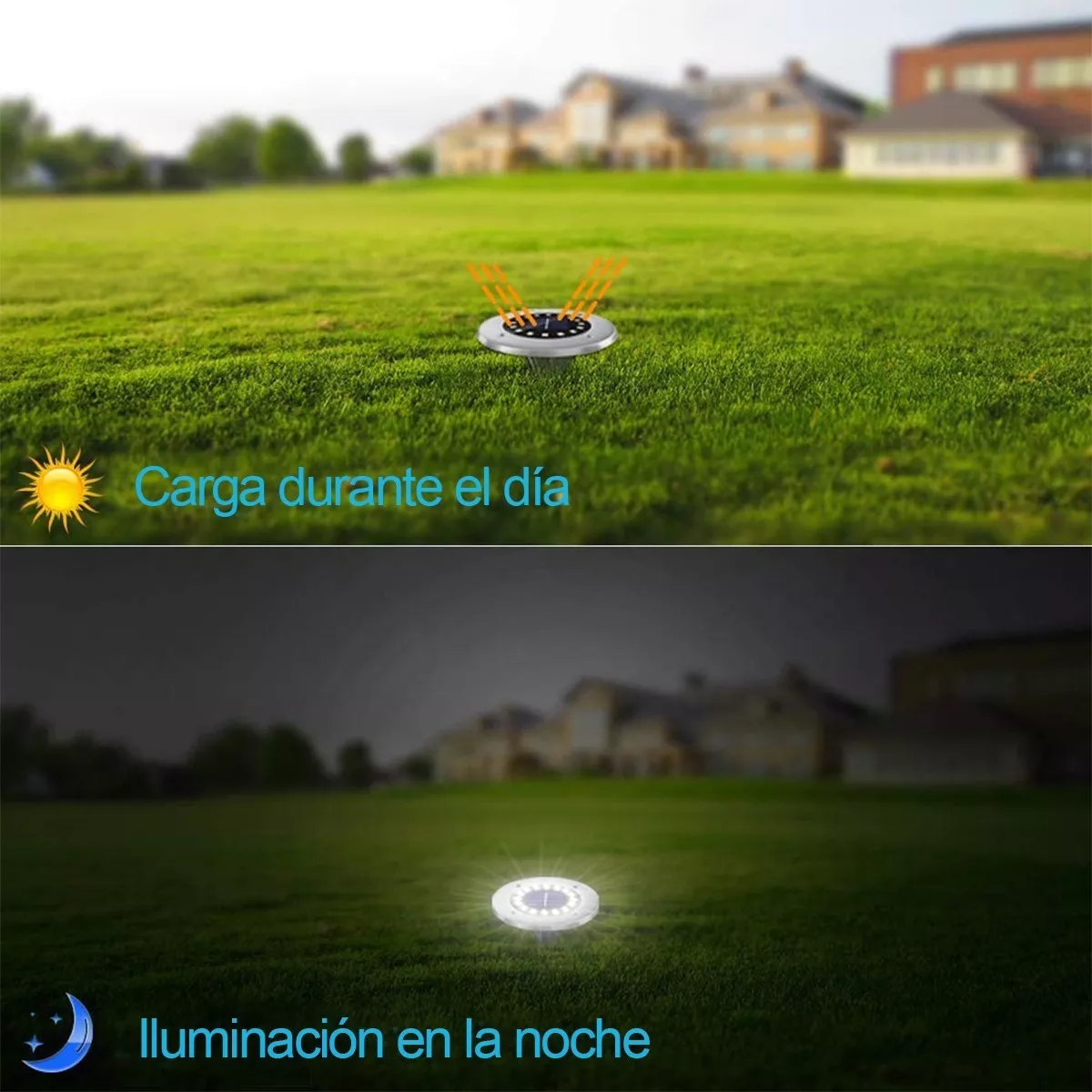 Foto 4 pulgar | Set Luminaria Solar Con 16 Led Recargable Para Jardín 8 Pzas Eo Safe Imports Esi-6909 Multicolor