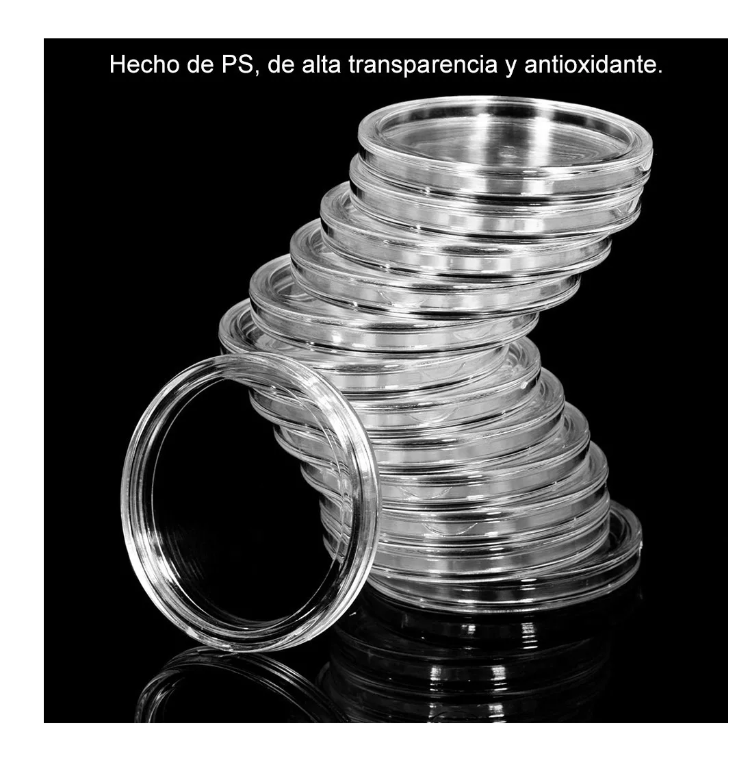 Foto 3 pulgar | Caja Plástica  Belung para Colección de Moneda 40 mm  100 Capsulas