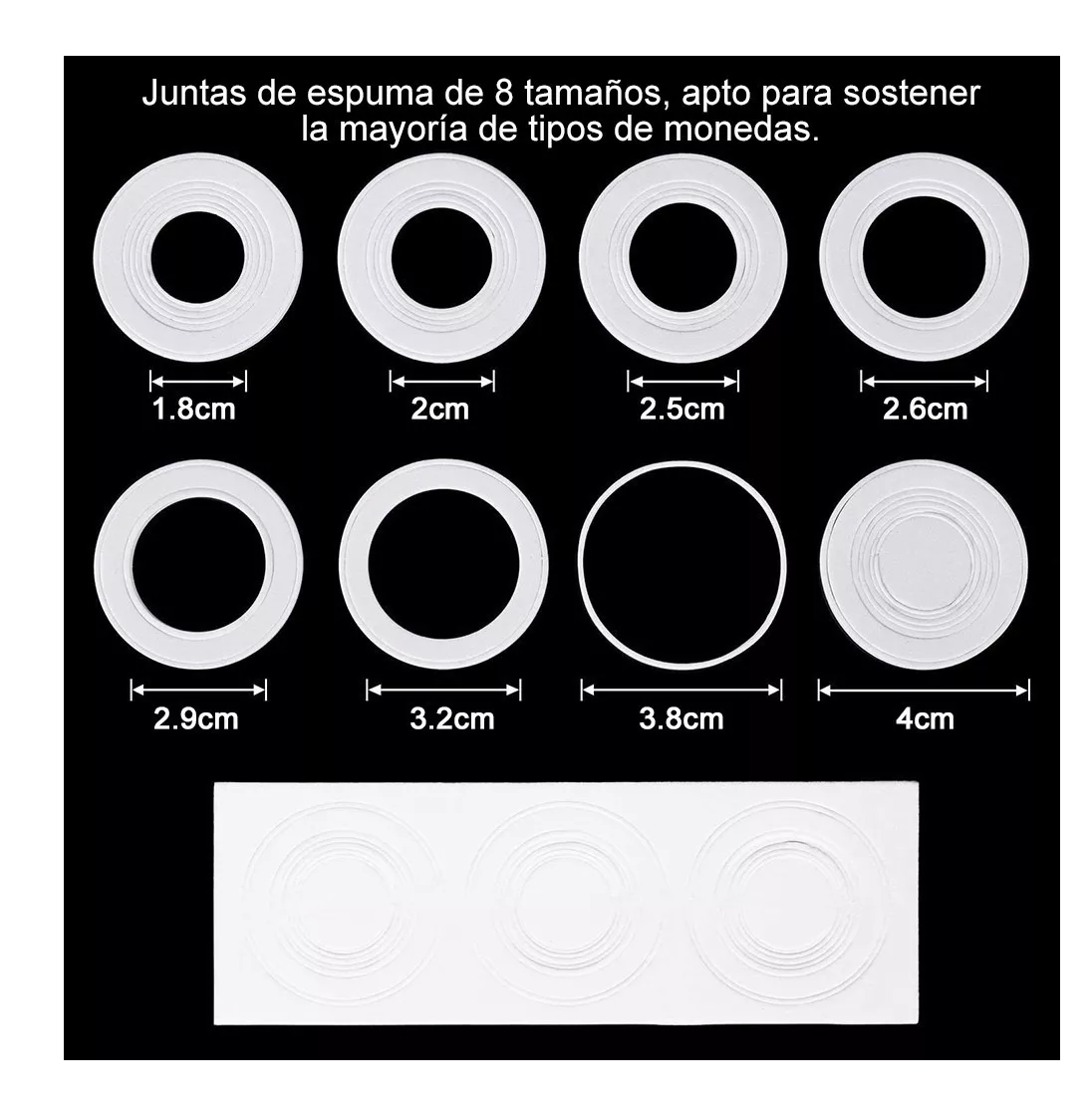 Foto 4 pulgar | Caja Plástica  Belung para Colección de Moneda 40 mm  100 Capsulas