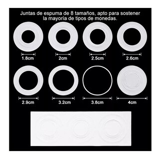 Foto 3 | Caja Plástica Belung para Colección de Moneda 40 mm 100 Capsulas