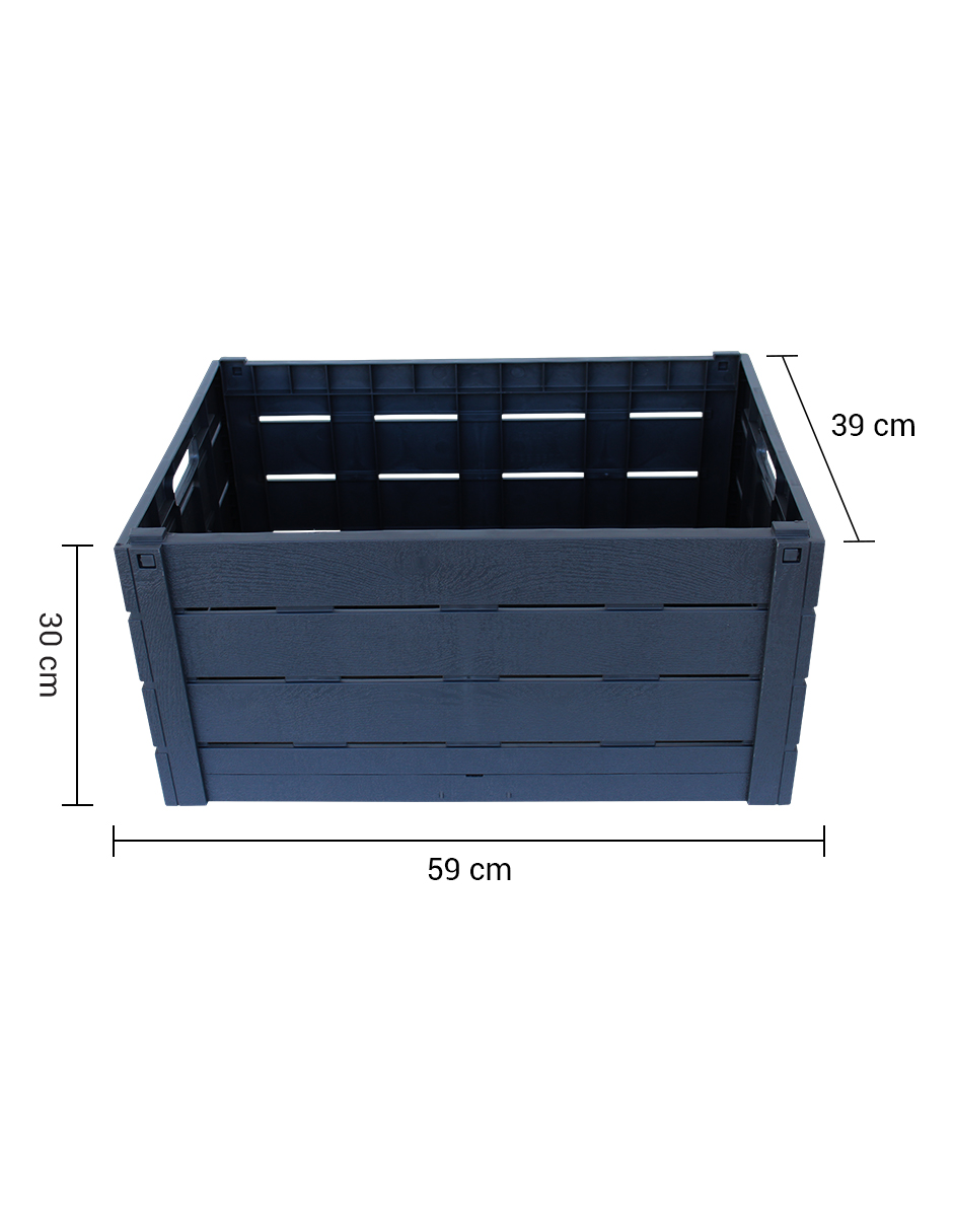 Foto 3 pulgar | Caja Plegable Ag Box Efecto Madera Fácil De Armar Resistente Ligera Multiuso 60 Litros Strata