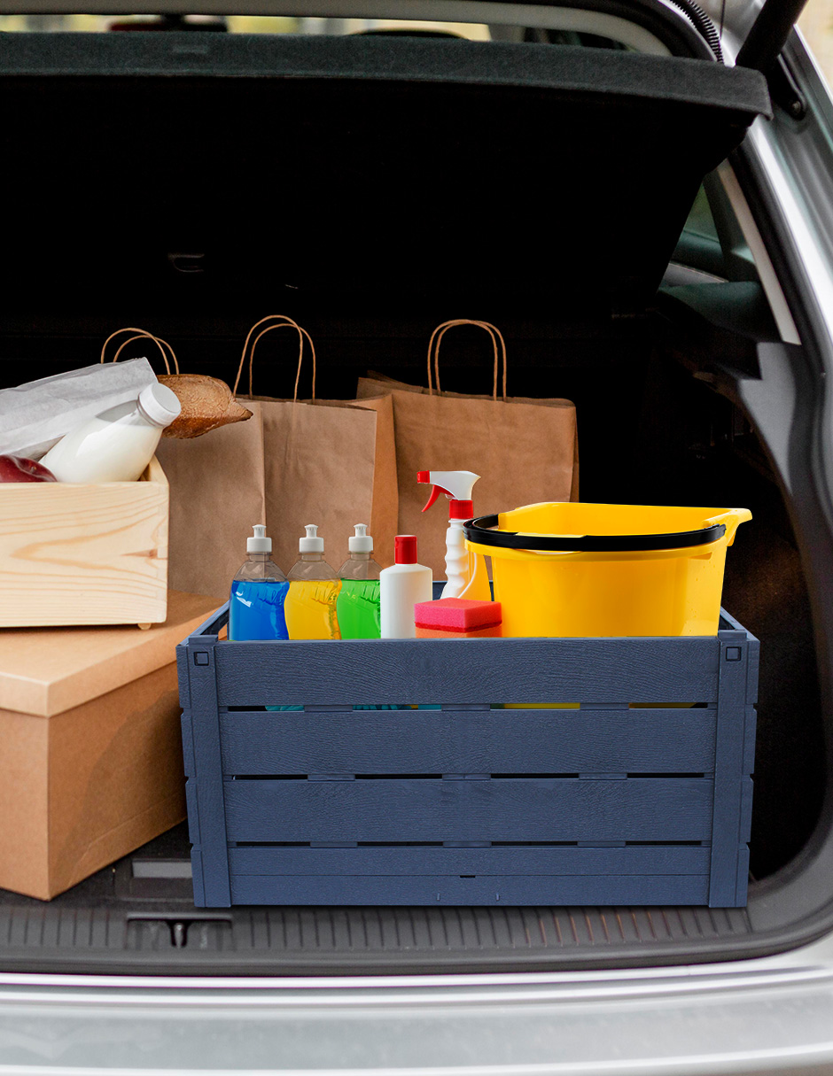 Foto 7 | Caja Plegable Ag Box Efecto Madera Fácil De Armar Resistente Ligera Multiuso 60 Litros Strata