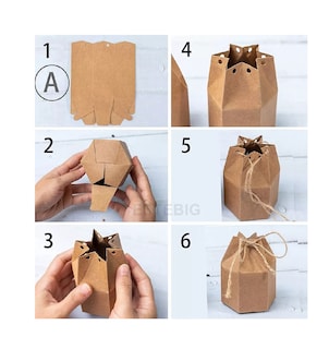 Foto 4 | Cajitas Papel Kraft Belug 50 Piezas