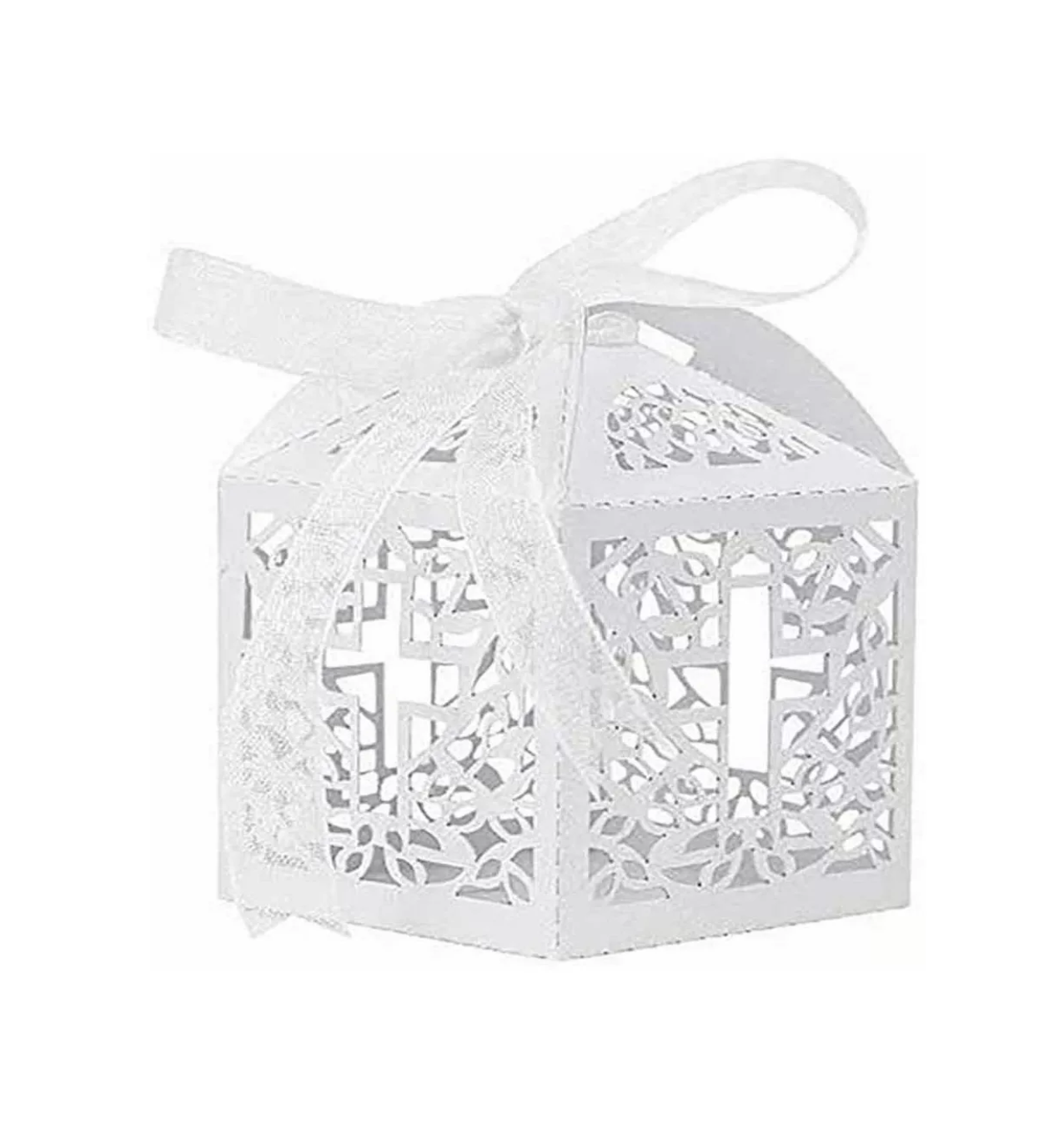 Cajitas de Cartón Blancas para Bodas Dulceros Cajas de Fiesta 50 pzas