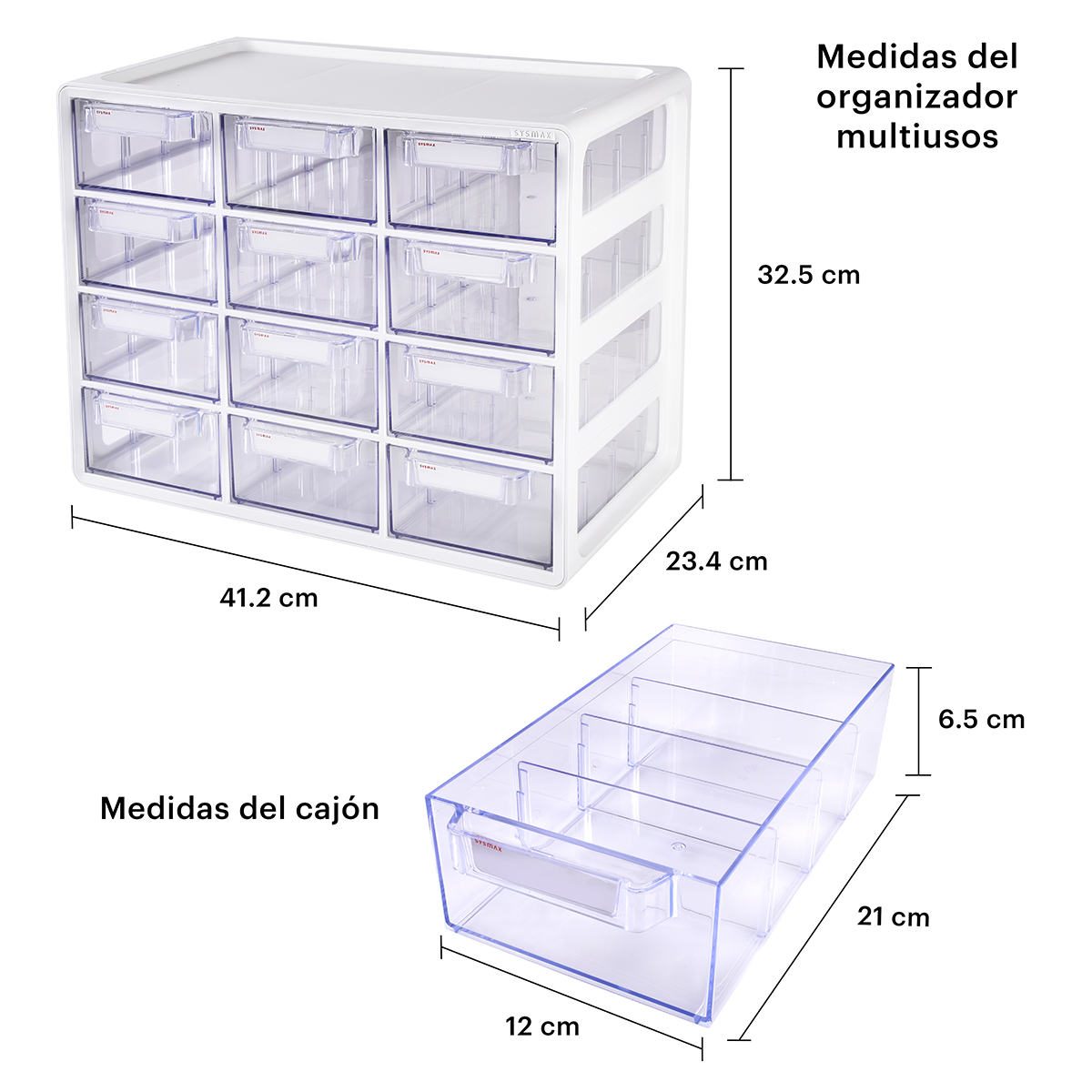 Foto 5 pulgar | Caja Organizadora Ag Box Blanco