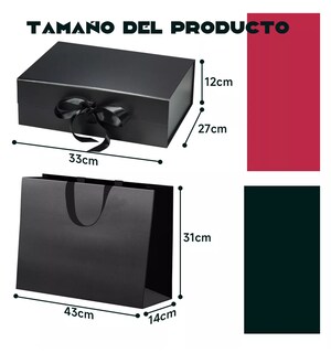 Foto 3 | Cajas De Regalo Magnética Y Plegable De 33 X27 X 12 Cm 10 Pzs, Negro