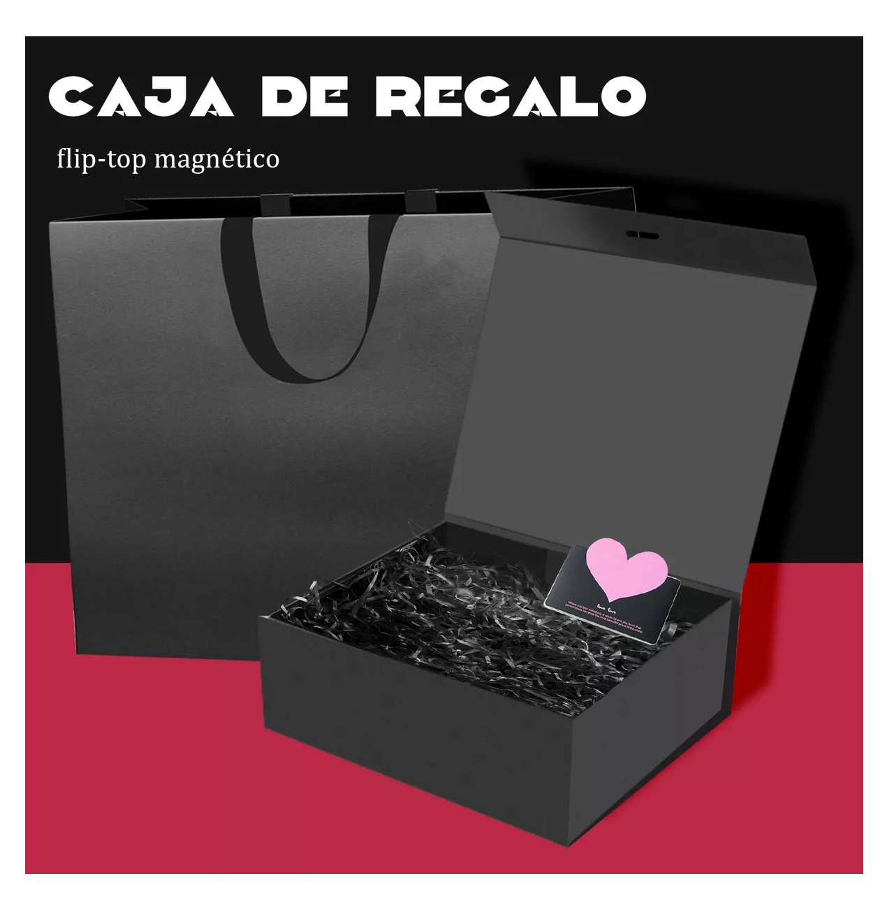 Foto 4 | Cajas De Regalo Magnética Y Plegable De 33 X27 X 12 Cm 10 Pzs, Negro