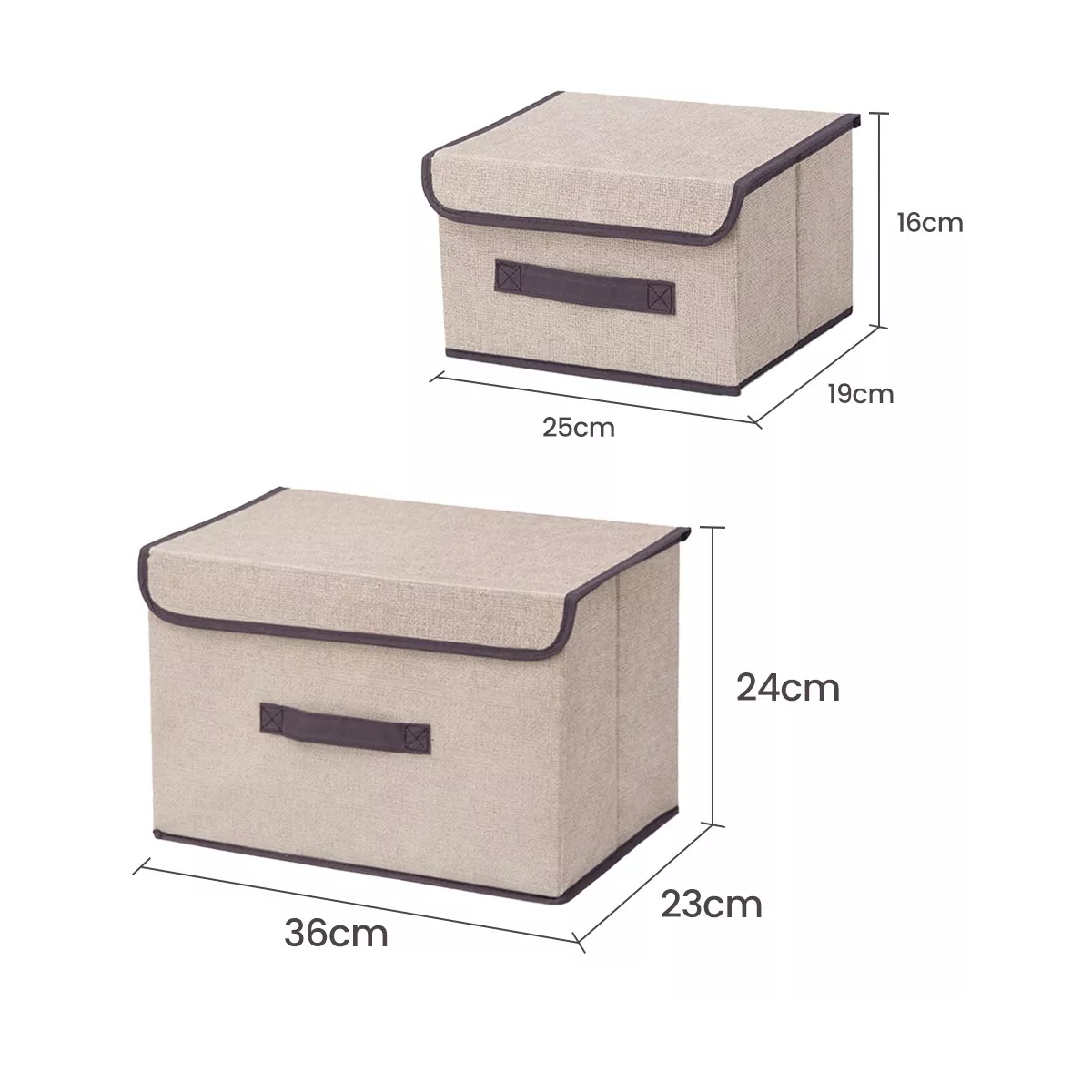 Foto 3 pulgar | 6 Unidades Cajas Organizadoras De Tela Plegables Con Tapas Eo Safe Imports Esi-14995 Beige