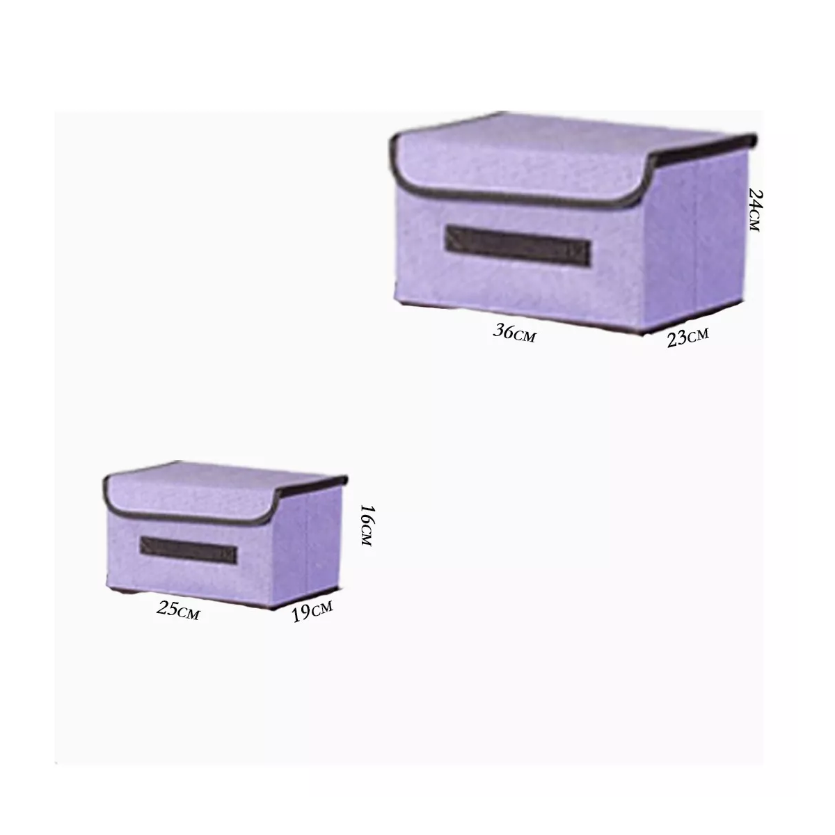 Foto 3 pulgar | Cajas De Almacenamiento De Tela Plegables Con Tapas 6 Pza Eo Safe Imports Esi-14998 Purpura