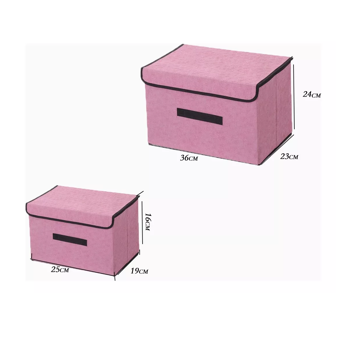 Foto 3 pulgar | Cajas De Almacenamiento De Tela Plegables Con Tapas 6 Pza Eo Safe Imports Esi-14999 Rosa