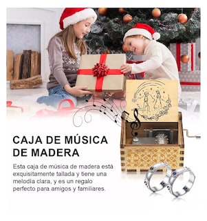 Foto 2 | Caja Musical Sophie Y Howl Castillo Ambulante + Anillo 3 Pzs, Cafe Claro/plata
