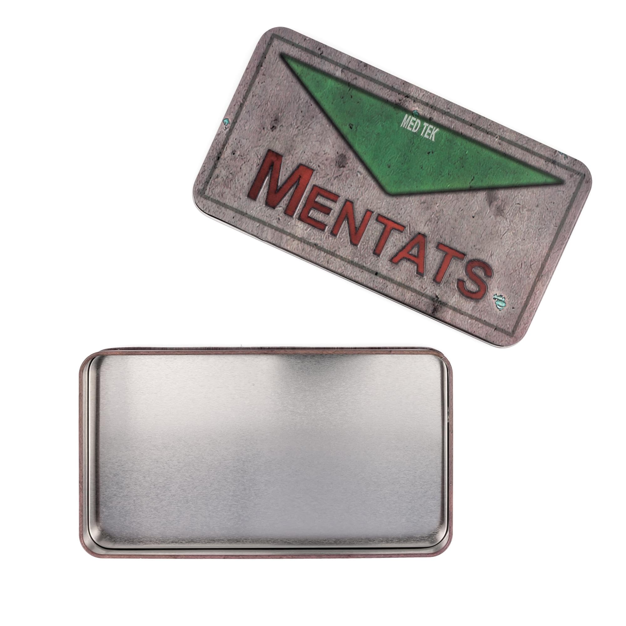 Foto 5 pulgar | Plato De Metal Storage Tin Réplica De Fallout Mentats - Venta Internacional.