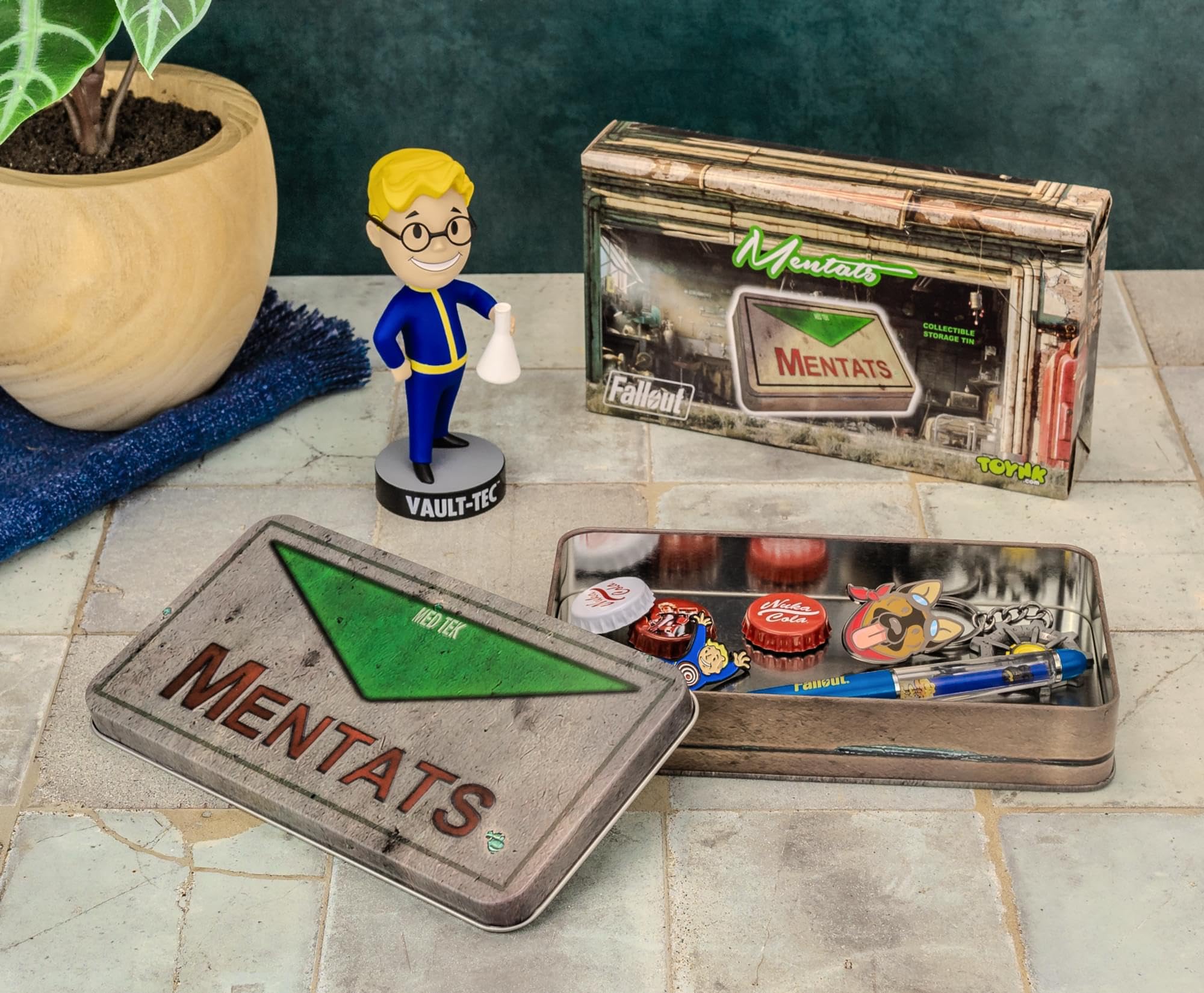 Foto 6 pulgar | Plato De Metal Storage Tin Réplica De Fallout Mentats - Venta Internacional.
