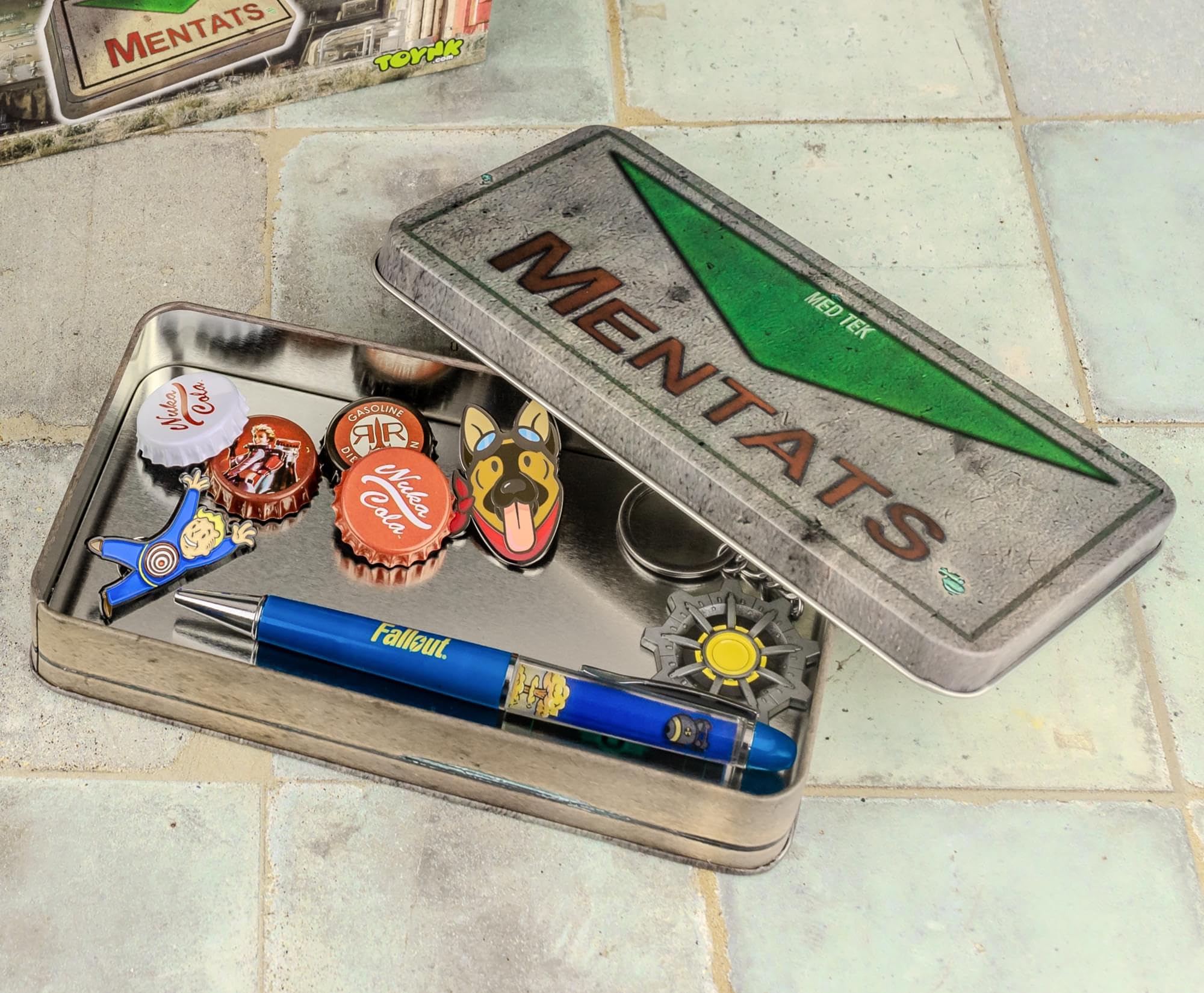 Foto 7 pulgar | Plato De Metal Storage Tin Réplica De Fallout Mentats - Venta Internacional.