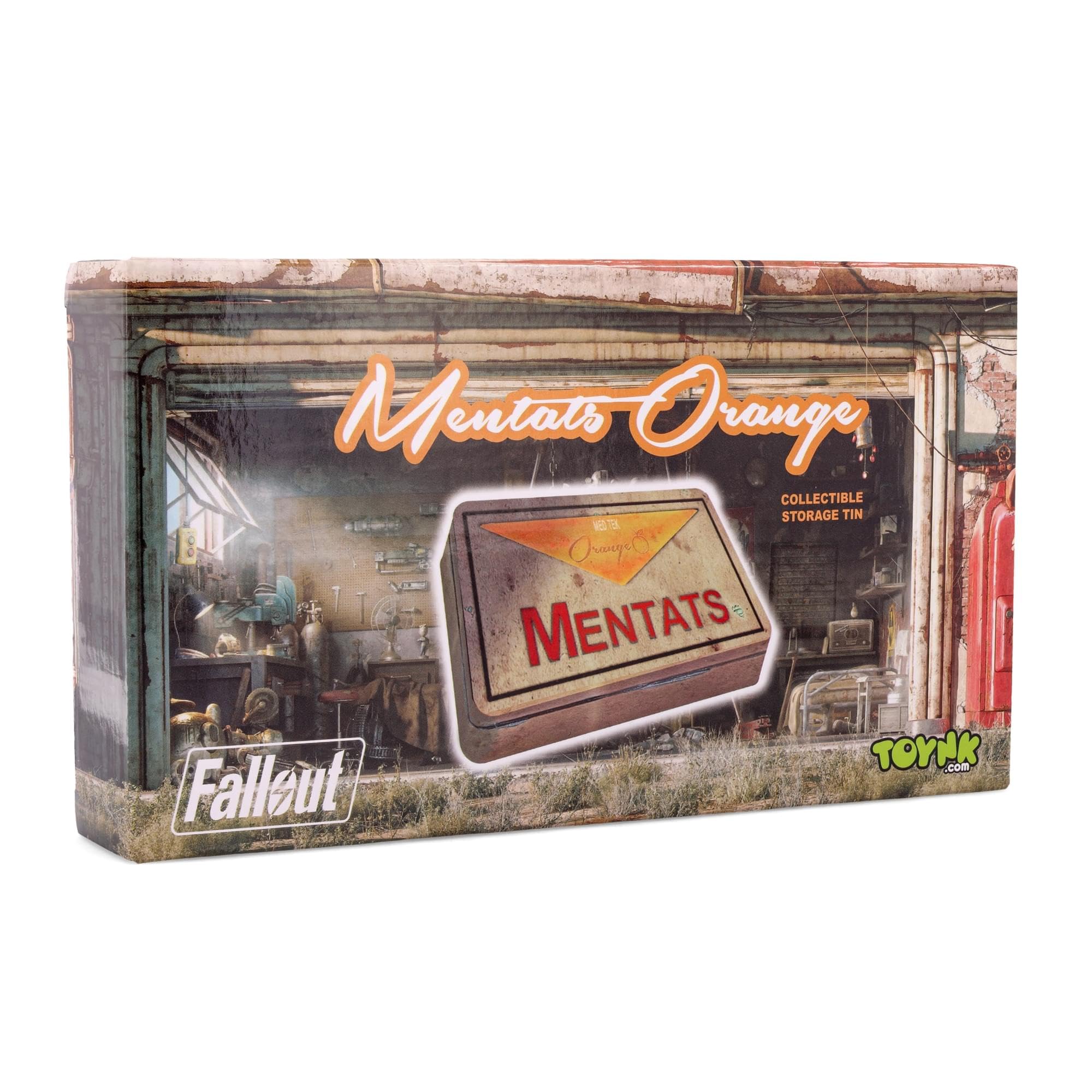 Foto 3 pulgar | Réplica De Lata De Almacenamiento Toynk Fallout Orange Mentats - Venta Internacional.