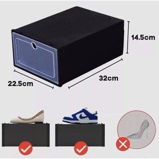 Foto 3 | Pack de 6 Cajas Organizadoras Negras Apilables