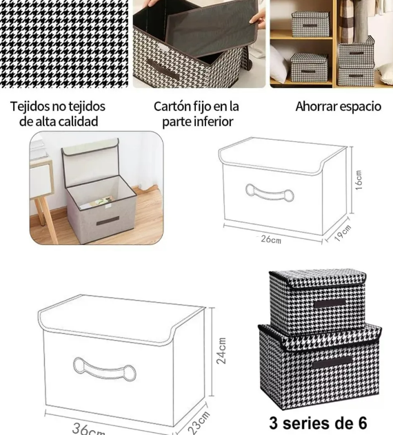 Foto 5 pulgar | Cajas Organizadoras Plegables de Tela Xtellar 6 Piezas