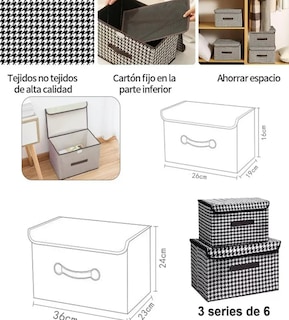 Foto 4 | Cajas Organizadoras Plegables de Tela Xtellar 6 Piezas
