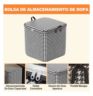 Foto 2 | 3 Bolsas Organizador Belug Ropa Almacenamiento Blanco Negro