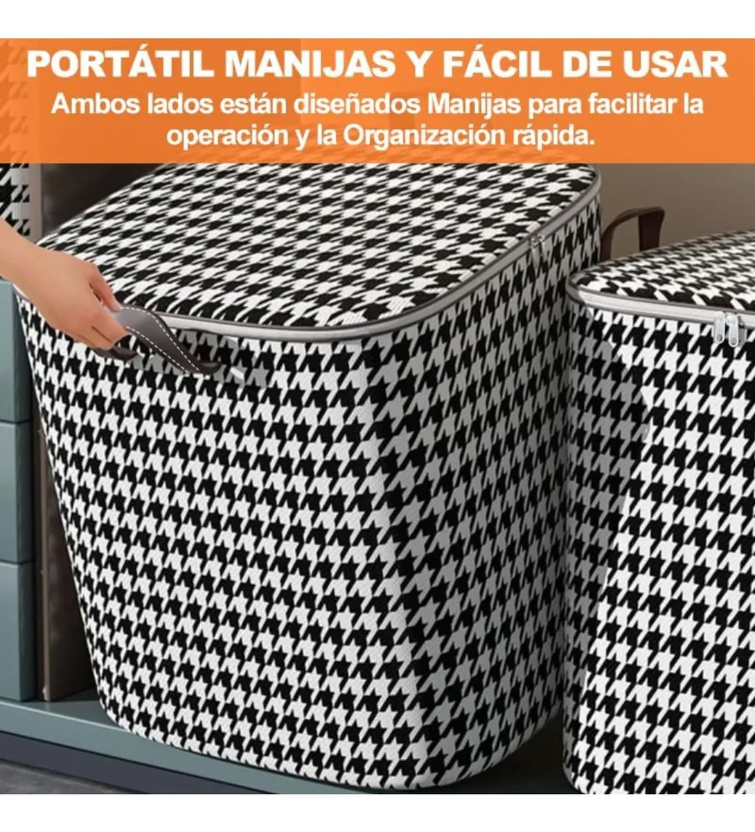 Foto 3 | 3 Bolsas Organizador Belug Ropa Almacenamiento Blanco Negro