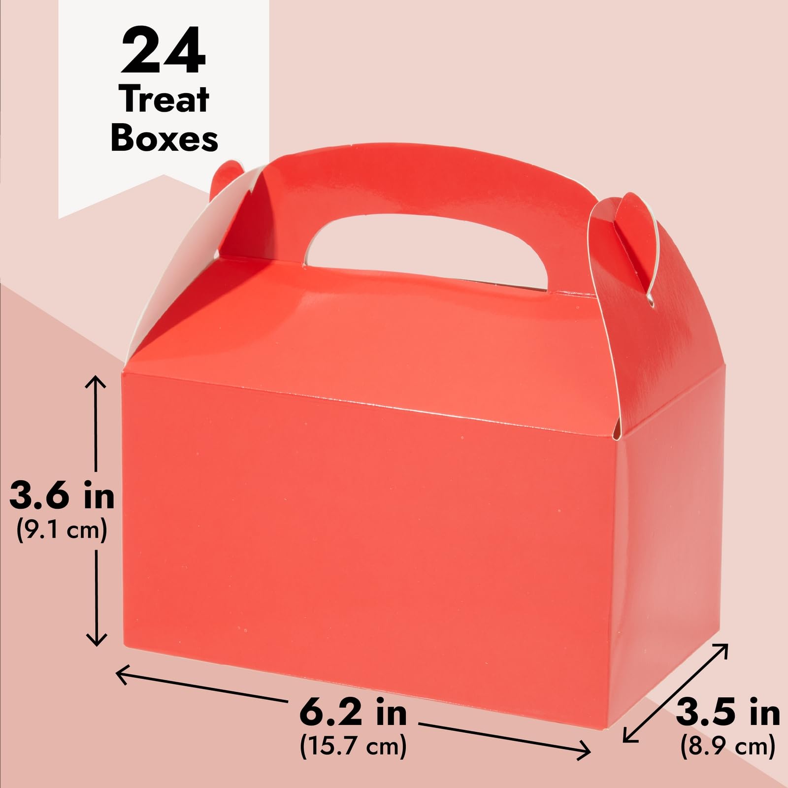 Foto 4 pulgar | Treat Boxes Juvale Sustainable Greetings, Paquete De 24 Unidades, Color Rojo - Venta Internacional.